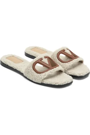 VALENTINO GARAVANI Cut-out leather slides