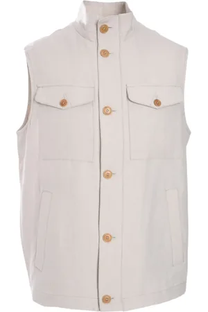 LUCIANO BARBERA Linen gilet