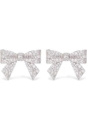Shushu/Tong Large pavé bow-knot earrings