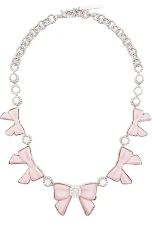 Shushu/Tong X Yvmin bow-motif necklace
