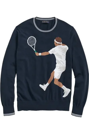 Brooks Brothers Tennis Player graphic sweater