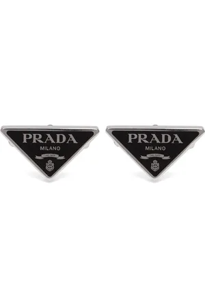 Prada Triangle logo cufflinks