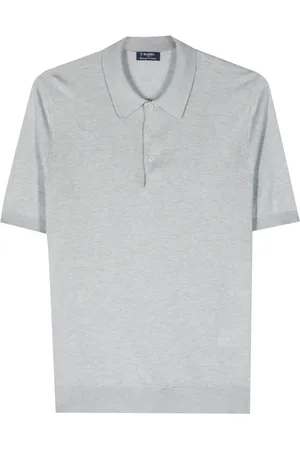 BARBA Short-sleeve silk polo shirt