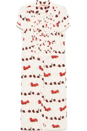 Nº21 Cherry-print midi dress
