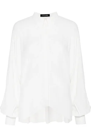 Styland Batwing-style crepe shirt