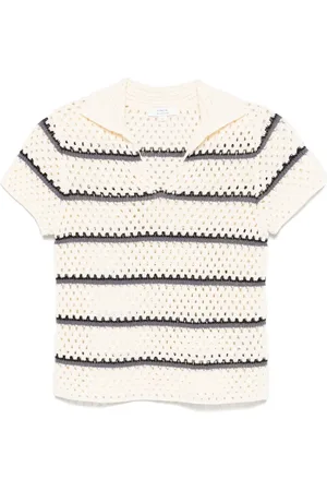 Vince Macrame striped top