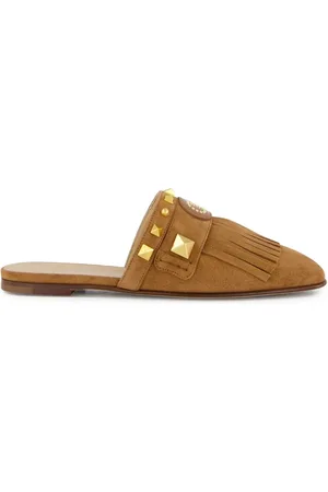 VALENTINO GARAVANI Plaster Caster fringed slide mules
