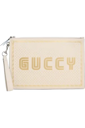 Gucci 2017-2018 Leather Guccy Sega clutch bag