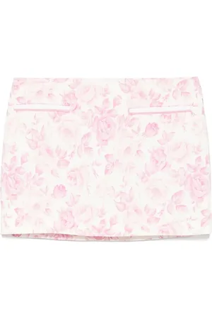 Rowen Rose Floral-print mini skirt