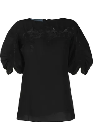 Prada Lace-panel silk blouse