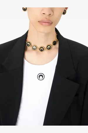 Marine Serre Crescent Moon necklace