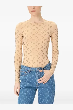 Marine Serre Moon-pattern jersey top