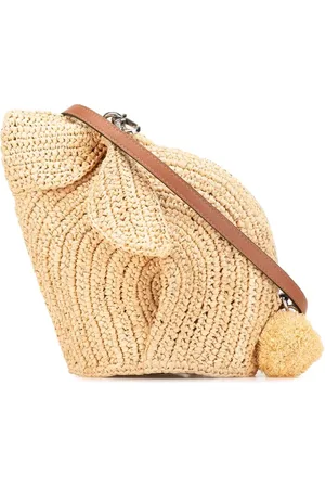 Loewe 2010-2024 Mini Raffia Bunny crossbody bag