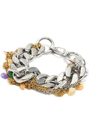 Bimba y Lola Metallic-charm chain bracelet