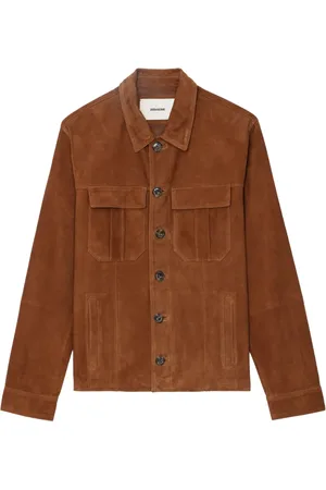 Zadig & Voltaire Kuba suede button-up jacket