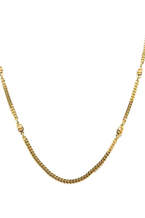 Dior 20th Century Plated CD Logo Chain Necklace costume necklace