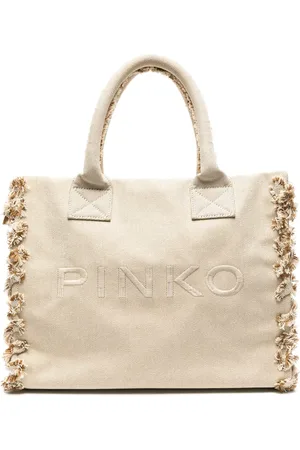 Pinko Logo-embroidered beach bag
