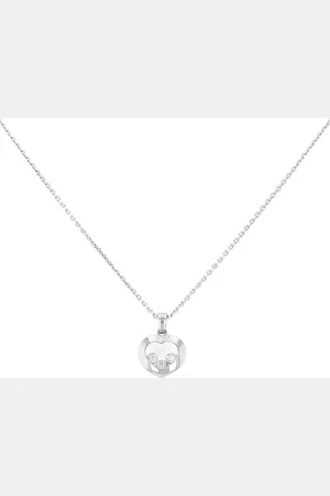 Chopard 2010s white gold Happy Diamonds necklace