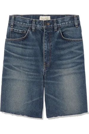 NILI LOTAN Distressed denim shorts