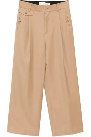 Feng Chen Wang Slashed wide-leg trousers