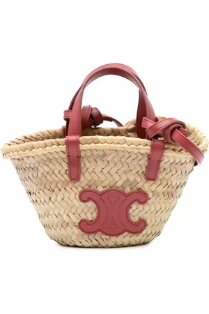 Céline 2018-2024 Teen Triomphe Raffia Classic Panier satchel