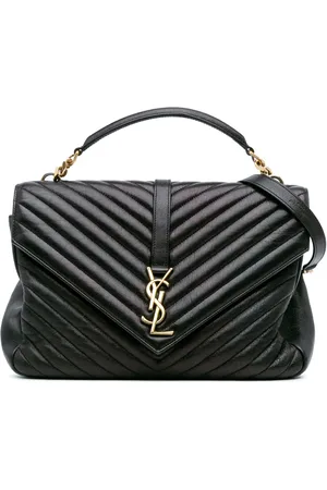 Saint Laurent 2017 Large Sheepskin Chevron Monogram College satchel