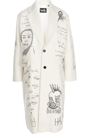 HACULLA All-over drawings print coat