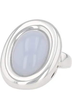 POIRAY 2020s white gold Indrani chalcedony ring