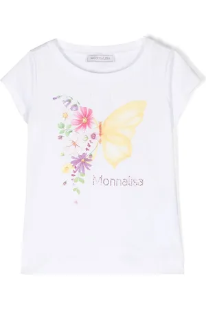 MONNALISA Floral-print logo-embellished T-shirt