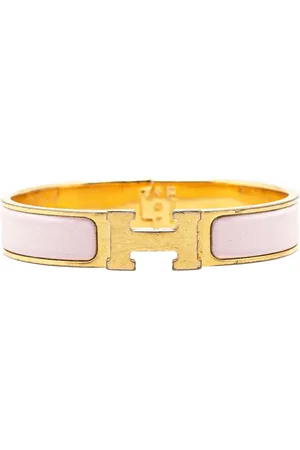 Hermès 20th Century Narrow Enamel Clic H Bracelet PM costume necklace