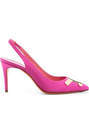 santoni Ribbed-finish 90mm pumps