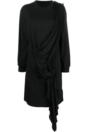 Maison Margiela Long-sleeve draped jumper dress
