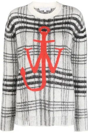 J.W.Anderson Logo-embroidered check-pattern jumper