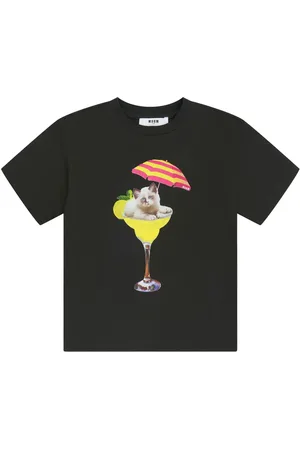 Msgm Graphic-print cotton T-shirt