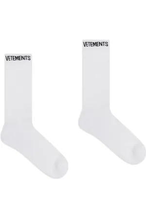 Vetements Intarsia knit-logo socks