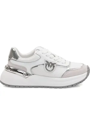 Pinko Love Birds mirror-finish sneakers