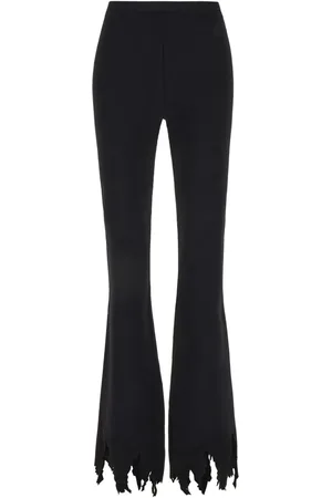 J.W.Anderson Shredded-hem flared trousers