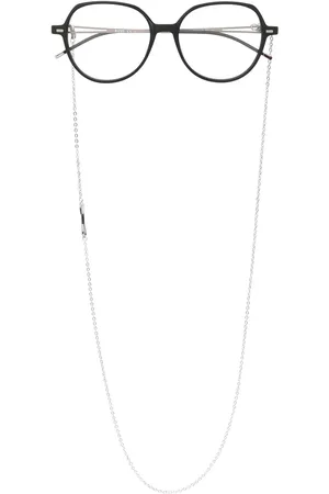 HUGO BOSS Round-frame chain glasses