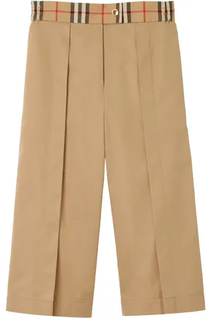 Burberry Check-detail cotton trousers