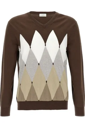 BALLANTYNE Argyle-knit jumper