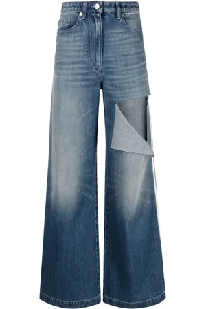 Peter Do Ripped wide-leg jeans