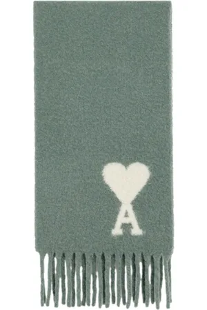 Ami Oversized logo-embroidered scarf