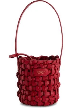 Giambattista Valli Woven lambskin bucket bag