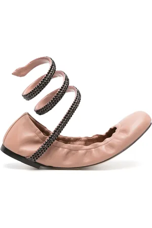 RENE CAOVILLA Cleo leather ballerina shoes
