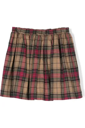 BONPOINT Tartan pleated skirt