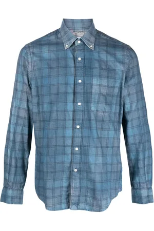 Aspesi Plaid check-print cotton shirt