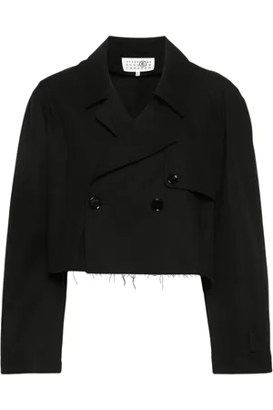 Maison Margiela Double-breasted cotton cropped jacket