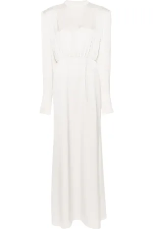 MAGDA BUTRYM Draped-detail silk gown
