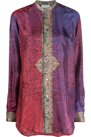 PIERRE-LOUIS MASCIA Aloe paisley-print silk shirt