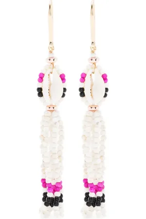 Isabel Marant Beaded-trim shell earrings